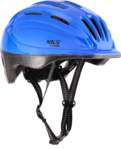 Casco da ciclismo NILS Extreme blu – S (48-52 cm)
