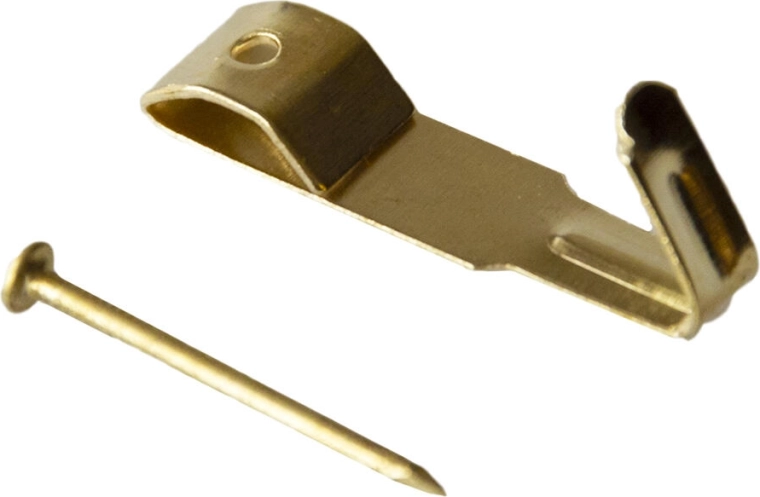 Gancio da parete in metallo IXA misura 0, finitura ottone (250 pz)