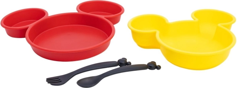 Grande set pappa per bambini Stor 4 in 1 Mickey Mouse rosso/giallo