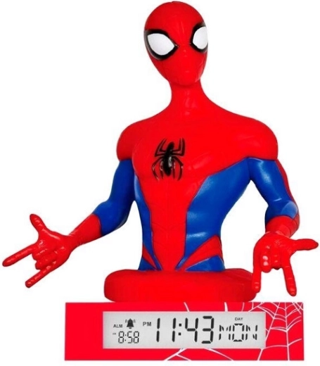 Lampada 3D con sveglia Spider-Man