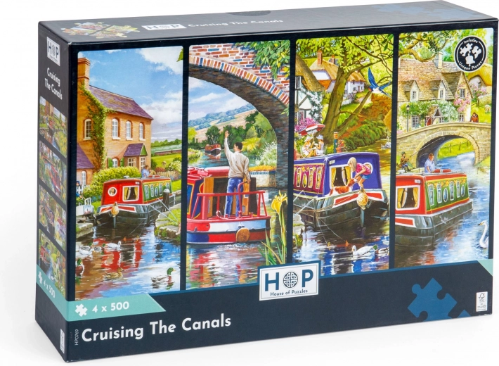 HOP Puzzle Navigazione sui canali d'acqua 4x500 pezzi
