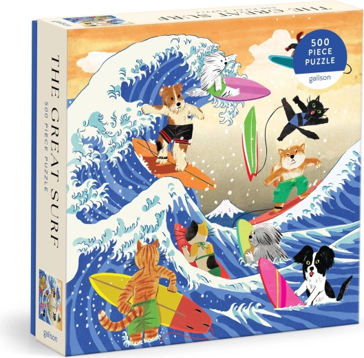 Puzzle quadrato Galison La grande onda – 500 pezzi