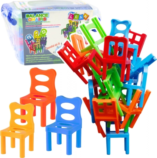 Gioco di abilità Sedie Balancier 36 pezzi colorati
