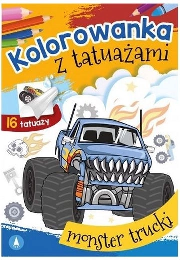MOTOtattoo Monster truck – album da colorare e tatuaggi lavabili