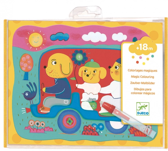 DJECO Pitture d'acqua Famiglia sulla strada