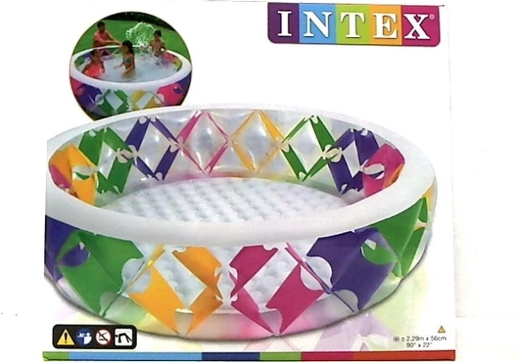 Piscina gonfiabile colorata Intex 229 × 56 cm