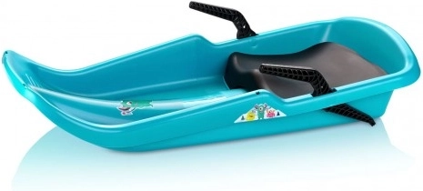 Bob da neve Cyclone Monster in plastica con seduta e freni – Azzurro