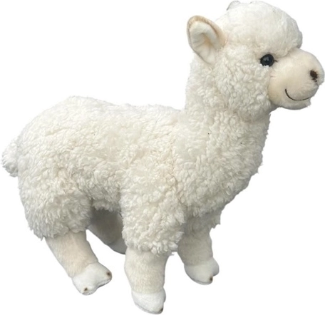 Alpaca di peluche bianca 28 cm