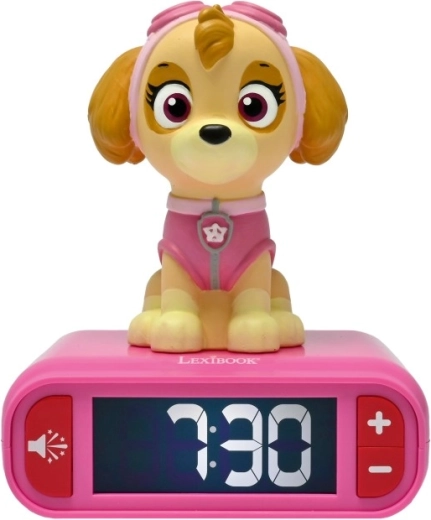 Sveglia Lexibook Paw Patrol con statuetta luminosa di Skye