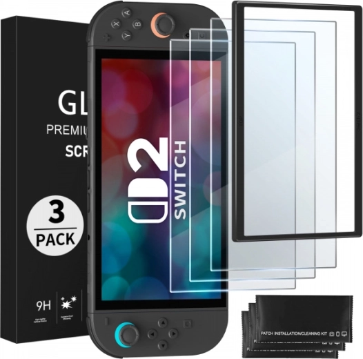 Vetro temperato protettivo FUNLAB per Nintendo Switch 2 - 3 pezzi