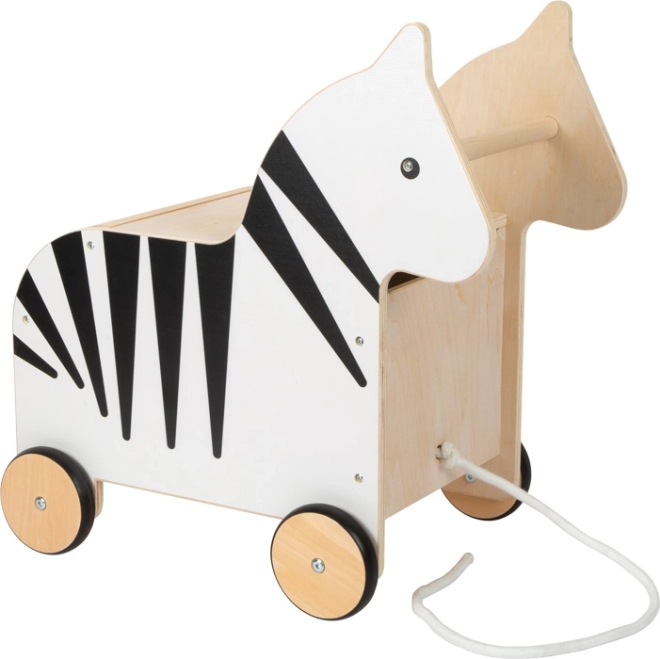 scatola portagiochi mobile con ruote Zebra Wildlife small foot