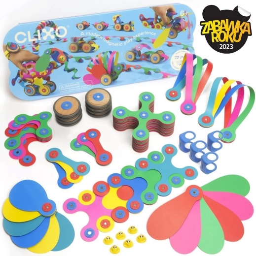 Clixo Wheel Creator costruzioni magnetiche 72 pezzi
