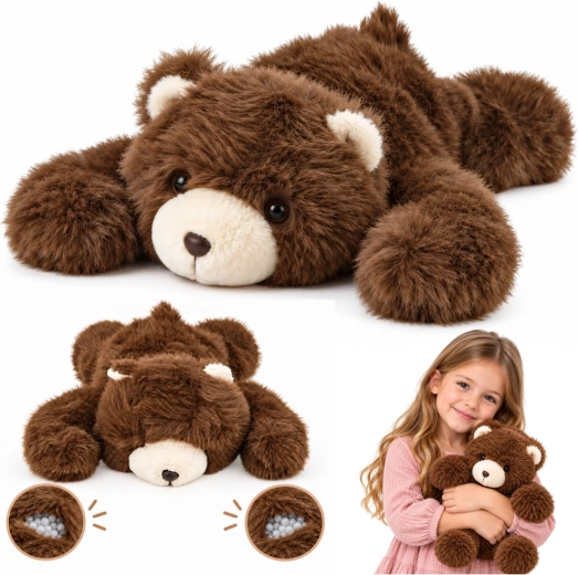 Orsetto di peluche zavorrato marrone 30 cm