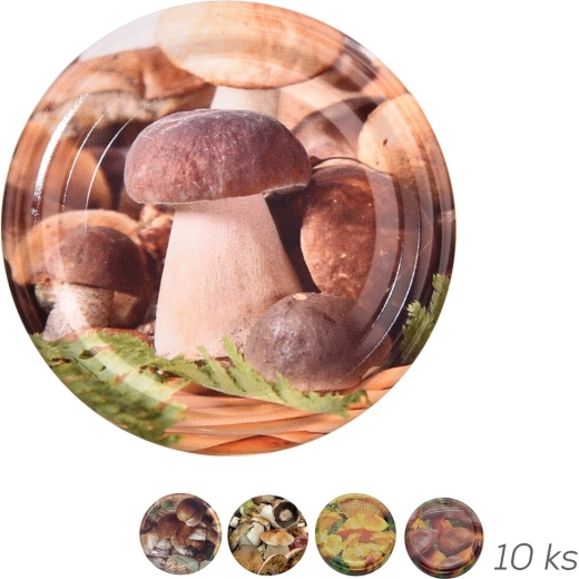 Coperchio metallico per conserve Bio 66 funghi 10 pz
