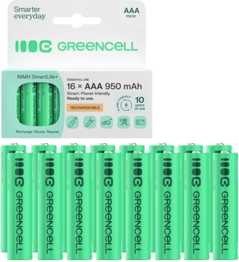 Batterie ricaricabili Green Cell AAA (HR03) 950 mAh 16 pz