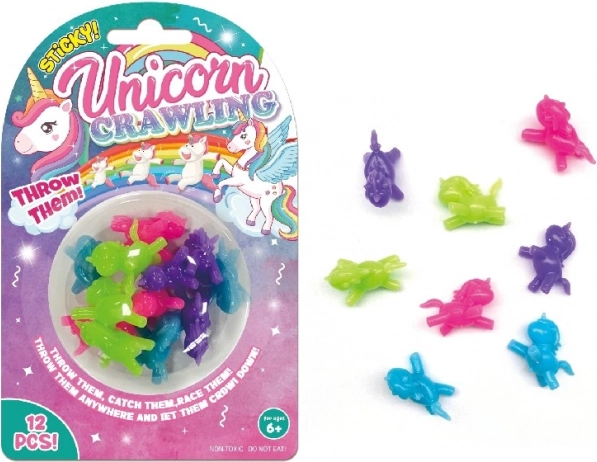Unicorni appiccicosi 3 cm – set da 12 pezzi