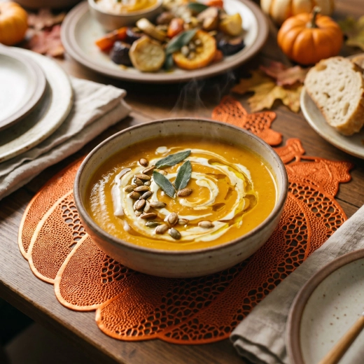 Tovaglietta in vinile a forma di zucca da 41 cm