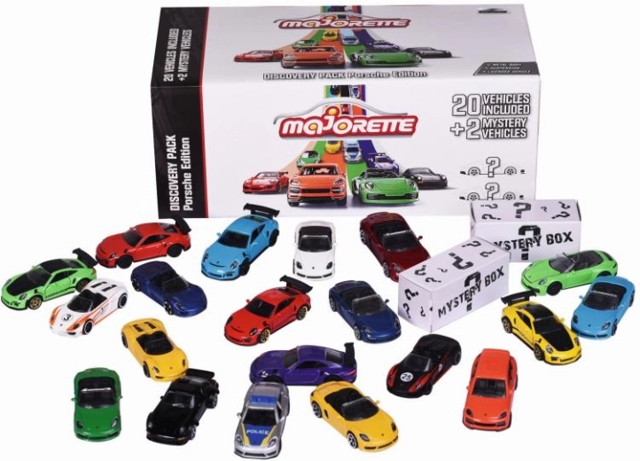 Set di macchinine PORSCHE Discovery 1:64 (20 + 2 a sorpresa)