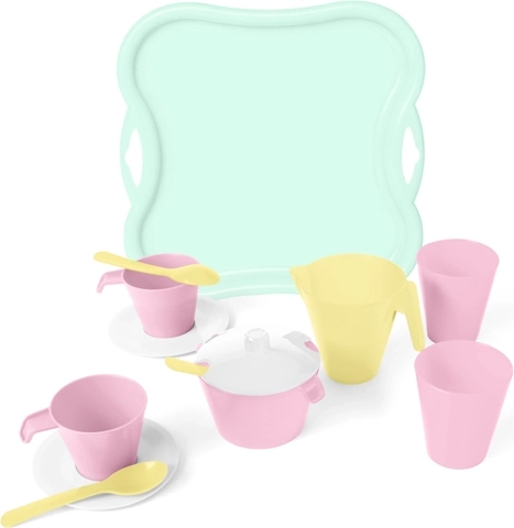 WADER PartyTime set da caffè per bambini con vassoio Cool Mint