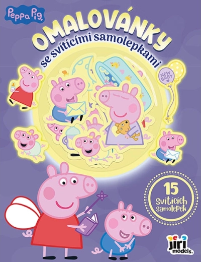 Album da colorare con adesivi fluorescenti Peppa Pig