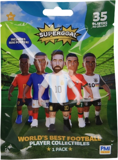 Supergoal statuetta di calciatore con mini poster