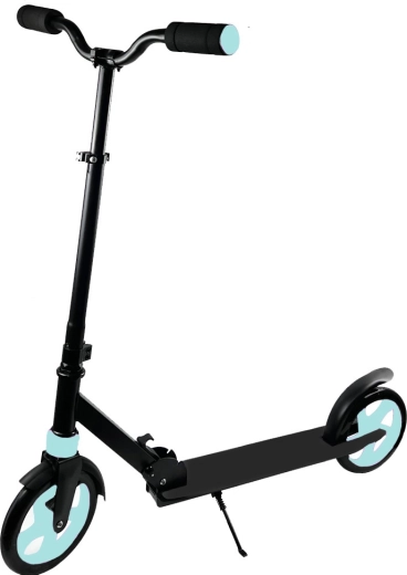Monopattino pieghevole nero-blu con sospensione
