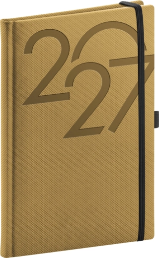 Agenda settimanale NOTIQUE Ajax 2027 oro 15 × 21 cm