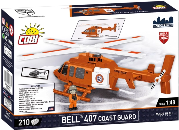 Modello realistico Bell 407 Coast Guard in scala 1:48