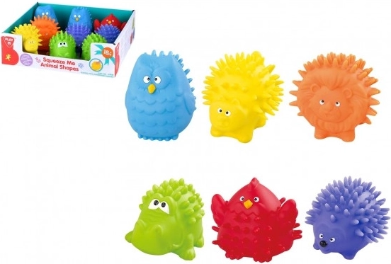 Pallina di gomma schiacciabile a forma di animaletto 6–8 cm