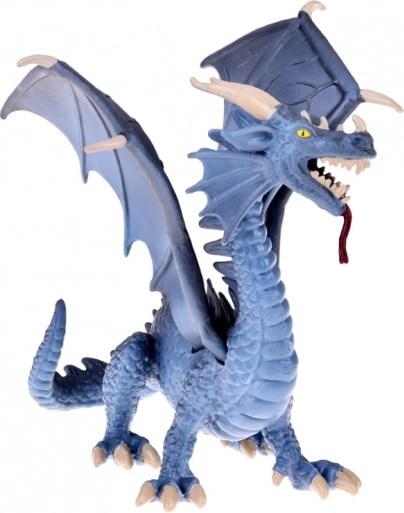 Drago grigio con ali flessibili
