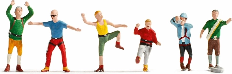 Noch set di figurine alpinisti H0 (6 pz)