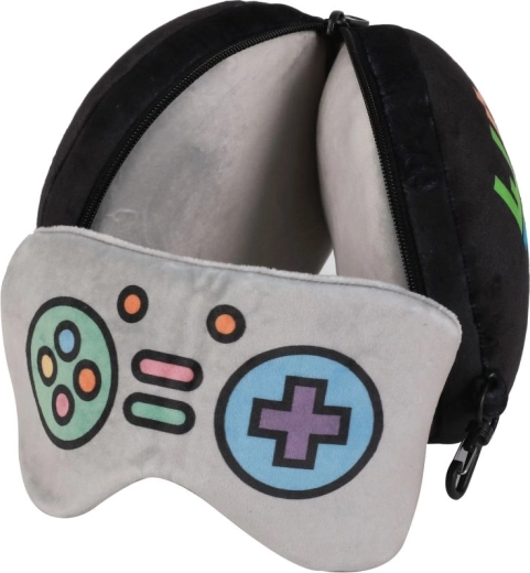 Cuscino da viaggio con mascherina per dormire Let's Play