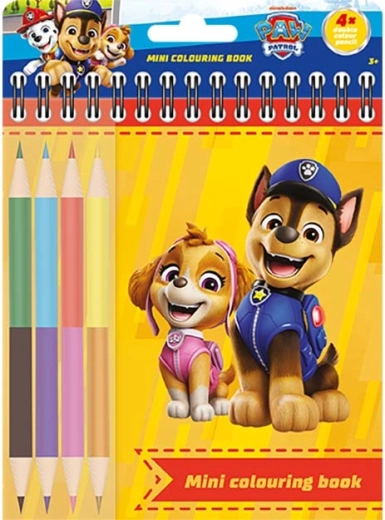 Mini album da colorare con matite colorate Paw Patrol