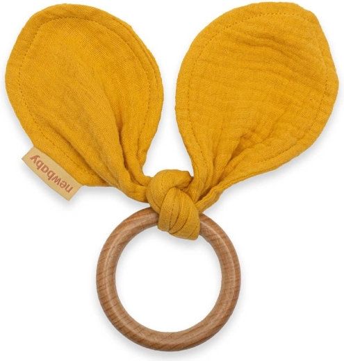 Massaggiagengive con mussola New Baby Ears color senape