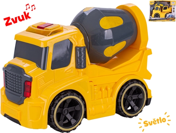 Veicolo da costruzione con volano ed effetti luminosi e sonori, 19 cm