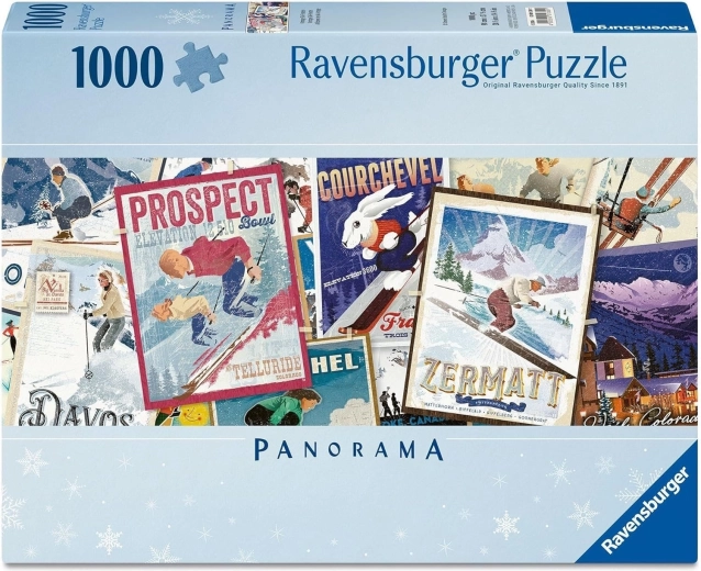 Puzzle panoramico Ravensburger Poster sciistici d’epoca 1000 pezzi