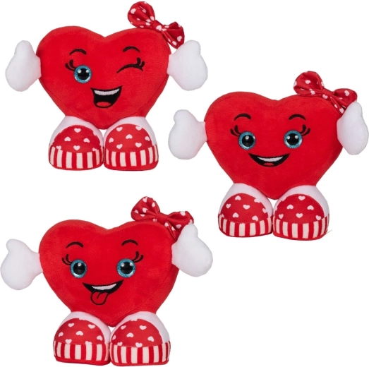 cuore di San Valentino in peluche con manine e sneakers 15 cm