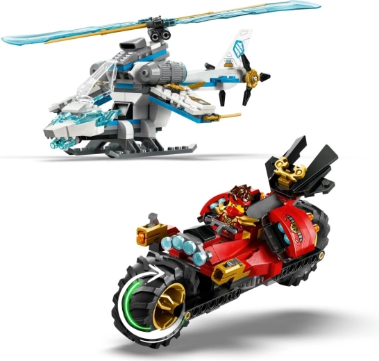 Moto veloce con due spara-bottoncini