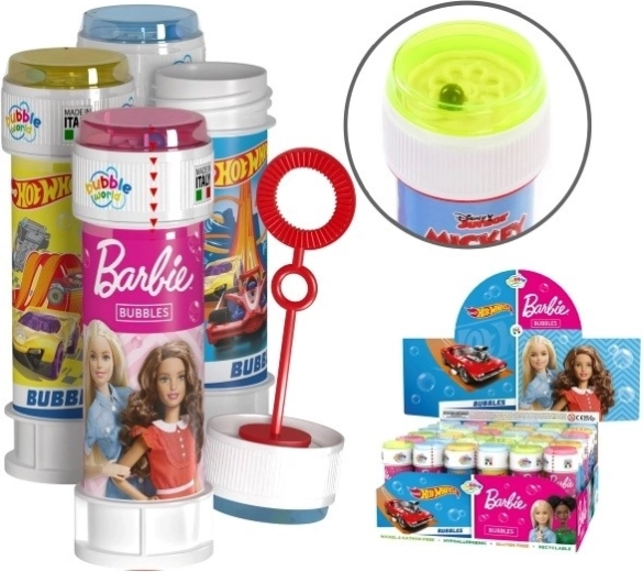 Bolle di sapone Mattel Barbie e Hot Wheels 60 ml display 36 pz