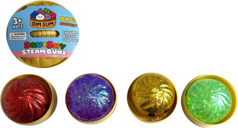 Antistress glitterato da spremere a forma di pierogi