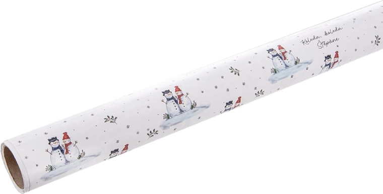 Carta da regalo Pupazzo di neve in rotolo 500 × 70 cm