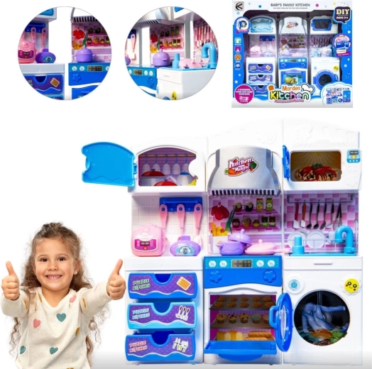 Mobili da cucina per bambole – blu - 1 pezzo