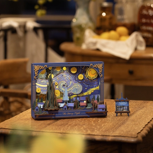 Scena 3D a strati con supporto decorativo