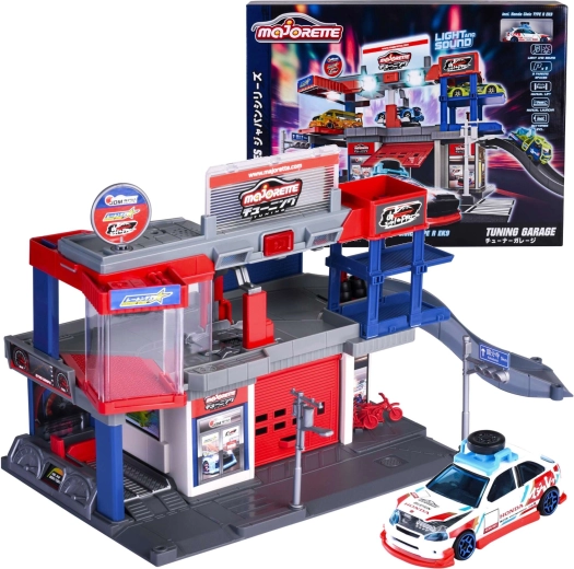 Garage per auto tuning Majorette Japan Series con veicolo Honda Civic Type R EK9