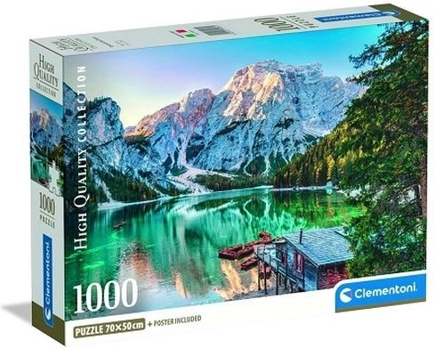 Puzzle Clementoni Compact Emerald Lake Braies 1000 pezzi