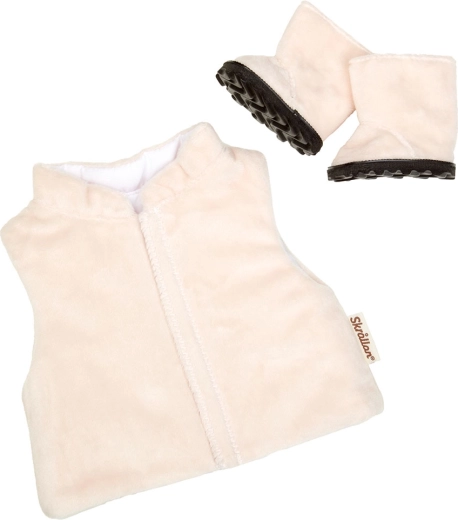 Skrållan gilet e stivali per bambole 36–40 cm