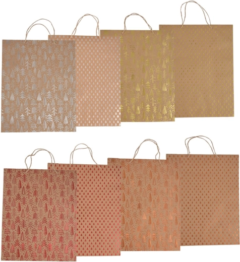 Busta regalo natalizia XMAS 33 × 9,5 × 41 cm (mix di 8 motivi)