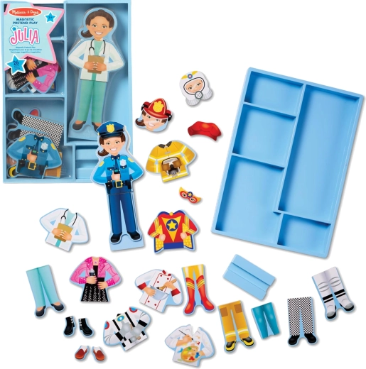 Bambola magnetica in legno da vestire Julia Melissa & Doug, 26 pezzi