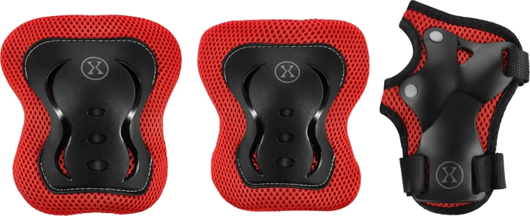 Set di protezioni per pattinaggio e bici NILS Extreme H320 – rosso – M