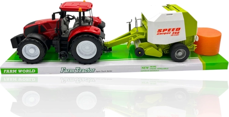 Set realistico trattore + pressa